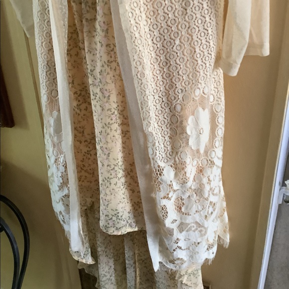 Forgotten Grace sheer jacket or open coverup lightweight crocheted look - Picture 10 of 16